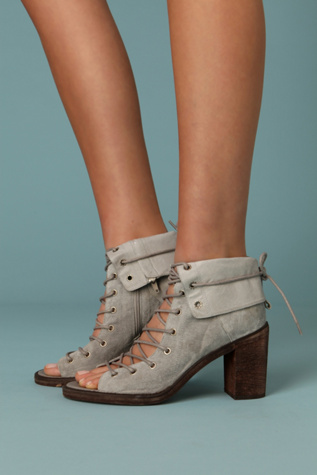 Corset Heels at Free People Clothing Boutique :  rubber sole brown neutrals open toe