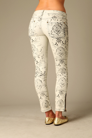 White Denim/black
