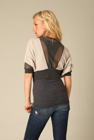 Cropped Mesh Cardigan