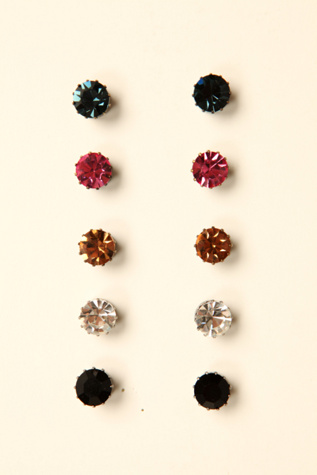 Rhinestone Stud Earrings