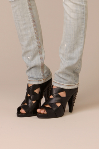 Criss Cross Studded Heel