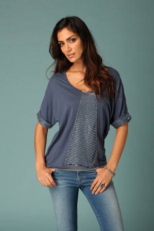 Embellished Dolman Sleeve Top