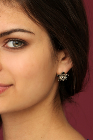 Flower Rhinestone Studs