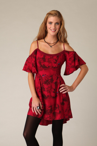Spray Paint Floral Dress
