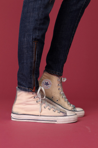 Distressed Overdyed Converse Hi Top