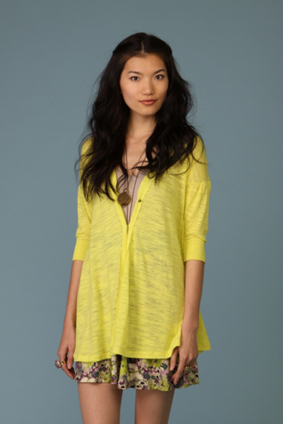 Slub Long Cardigan