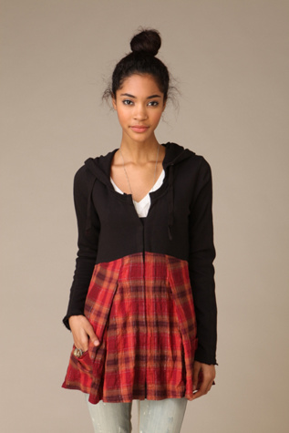 Plaid Babydoll Hoodie