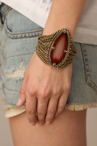 Coyote Stone & Chain Bracelet