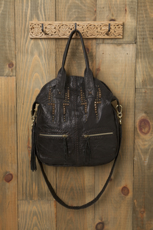 Aztec Studded Leather Bag