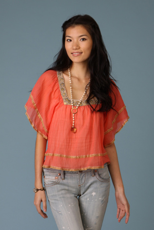 Gauze Ruffles Top