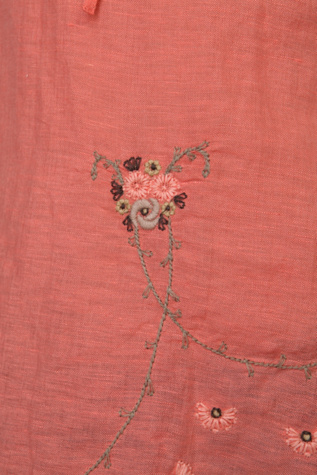 Coral Hot Embroidered