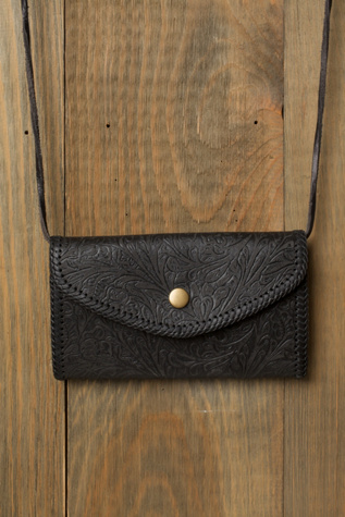 Embossed Leather Crossbody