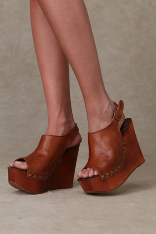 Slingback Wood Platform at Free People Clothing Boutique :  round buckle free people studs womens