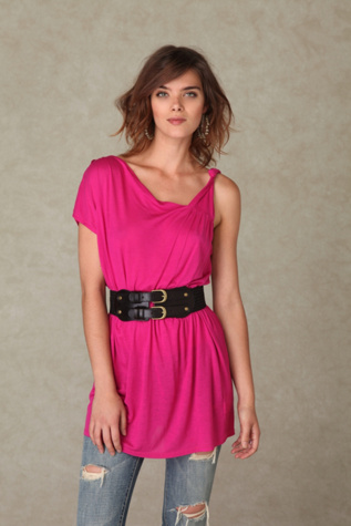 One Shoulder Solid Tunic at Free People Clothing Boutique :  tunic tee dress