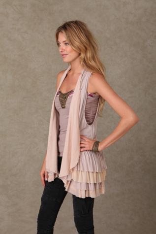 Ruffle Bottom Vest