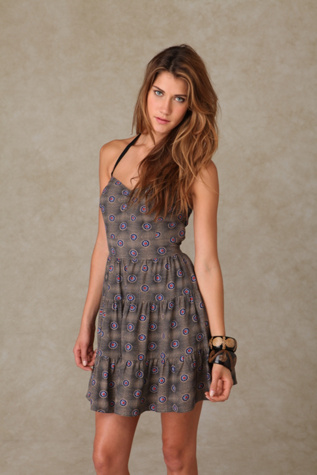 Tiered Floral Halter Dress
