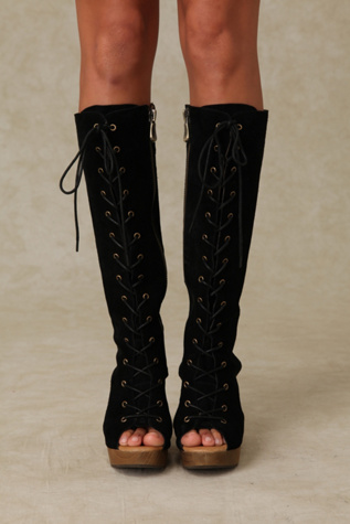 Carrie Tall Lace Up Clog