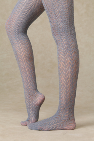 Heathered Pointelle Tights