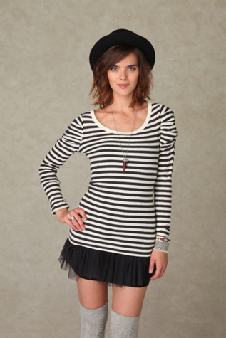 We The Free Gathered Stripes Top