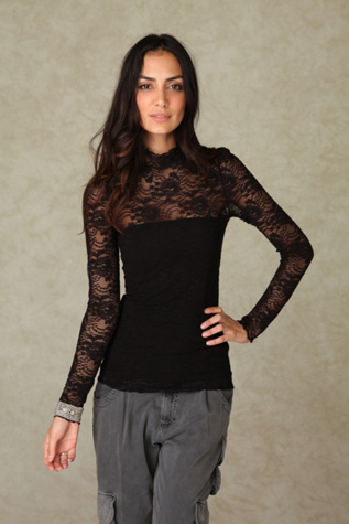 Lace Mock Neck Top