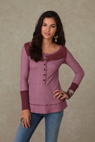 We the Free Long Sleeve Two Tone Tunic