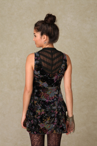 Silk Burnout Dress