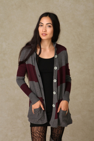 Striped Long Cardigan