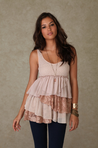 Sleeveless Ruffle Layers Top