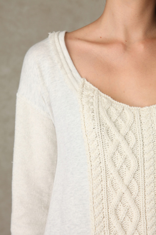 We the Free Pieced Cable Sweatshirt