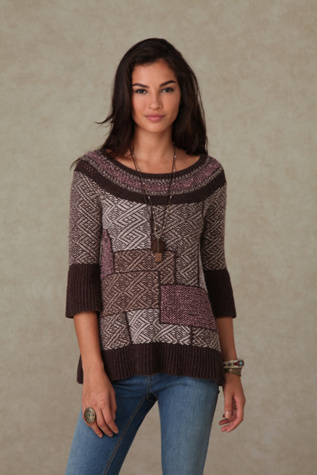 Patch Sweater Tunic