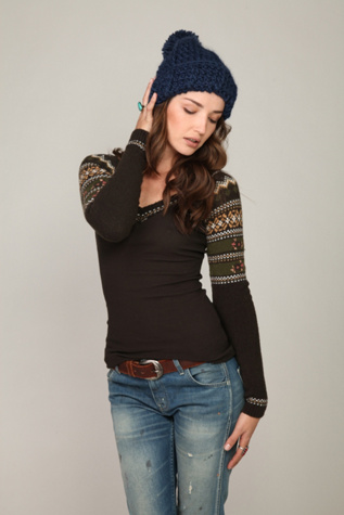 We The Free Fairisle Sweater Sleeve Thermal