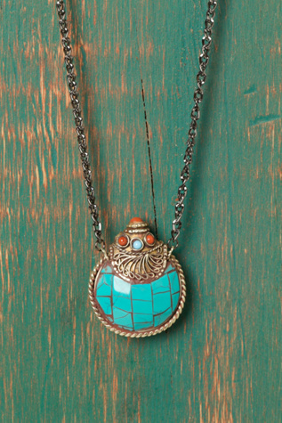 Free People - Egyptian Ornament Pendant :  jewelry necklaces pendant turquoise necklace