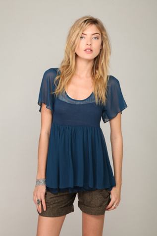 Short Sleeve Babydoll Tunic