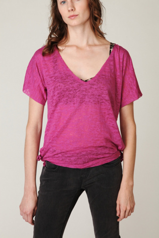Burnout V Neck Tee