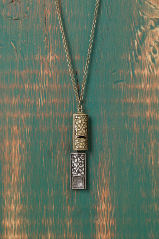 Engraved Whistle Necklace