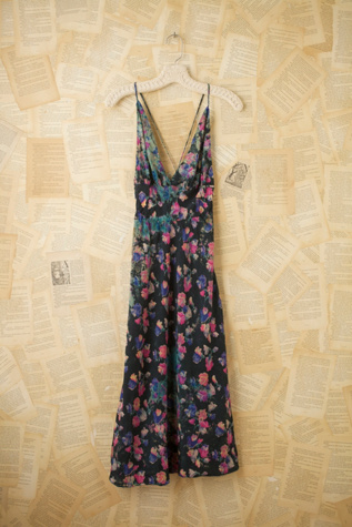Vintage Silk Floral Dress