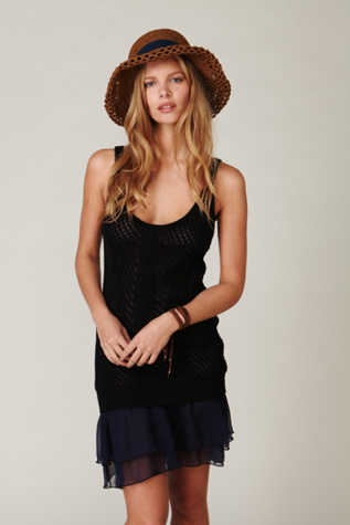 Sweater and Chiffon Dress