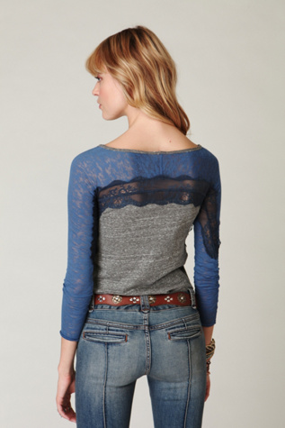 We The Free Lace Raglan Henley