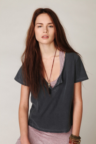 We The Free Crop Stitched Tee