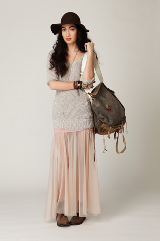 Mesh Maxi Skirt