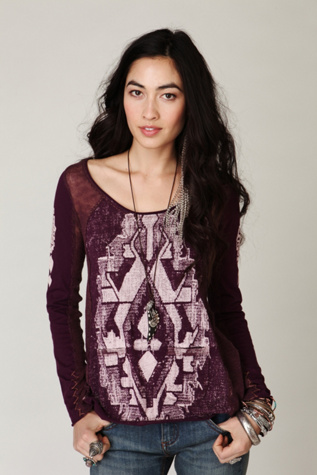 Long Sleeve Scrappy Graphic Pocket Tee