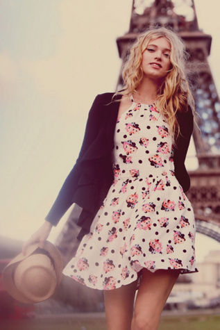 Parisian Bouquets Halter Dress