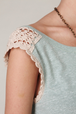 We The Free Crochet Back Muscle Tee