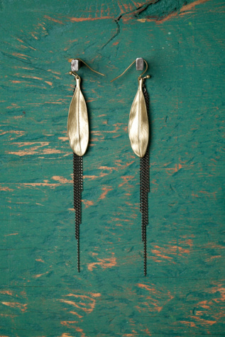 Feather & Chain Earring
