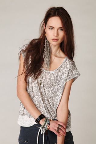 We The Free Burnout Graphic Boxy Tee  at Free People Clothing Boutique