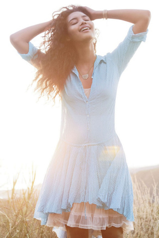 FP ONE Places I Remember Shirt Dress