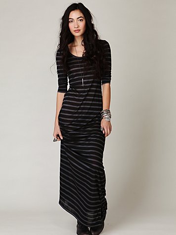 Long Sleeve Striped Maxi Dress