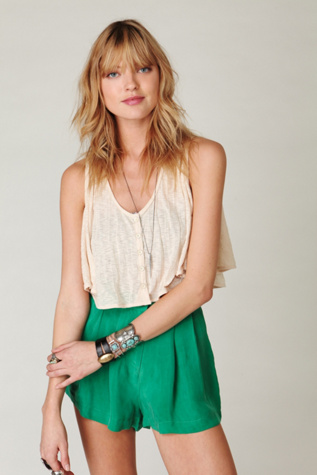 Buttonfront Crop Top
