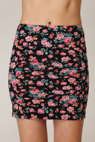 Large Vintage Floral Scrunch Skirt