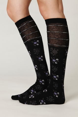Faded Bouquet Knee Sock